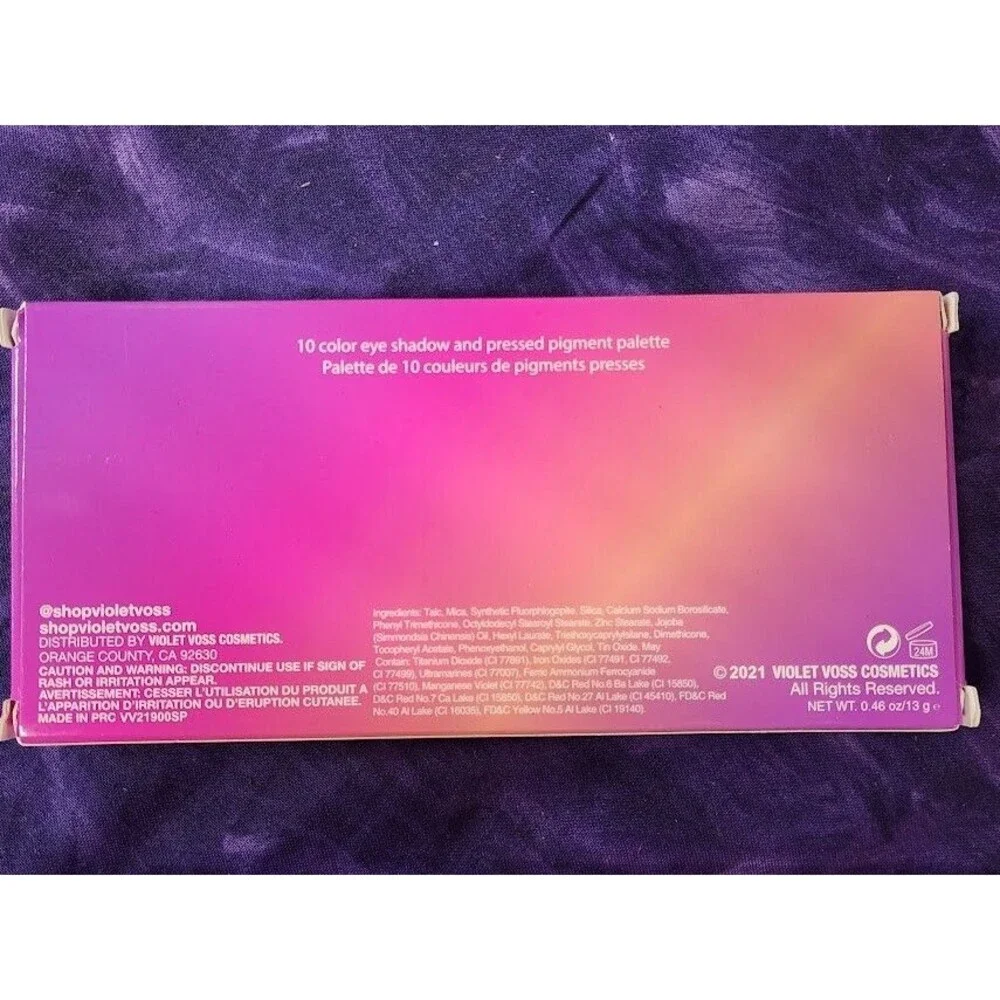 Violet Voss Violet Sunset PRO Series EyeShadow Pressed Pigment Palette 10 Shades